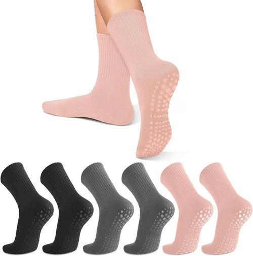Pilnora™ Essential Grip Pilates Socks – 6-Pack (Low Cut)