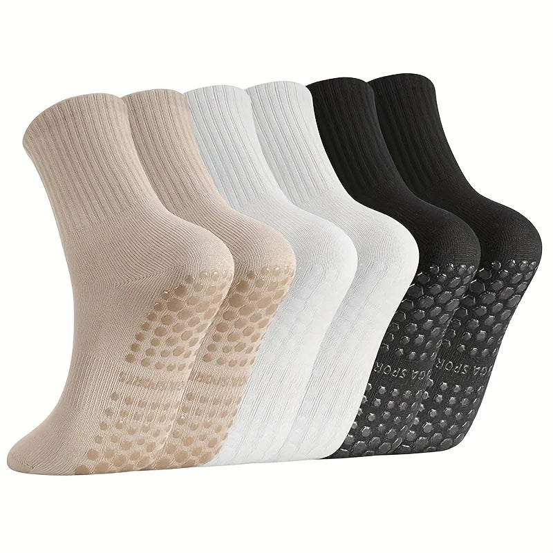 Pilnora™ Long Grip Socks – 3-Pack (Studio Edition)